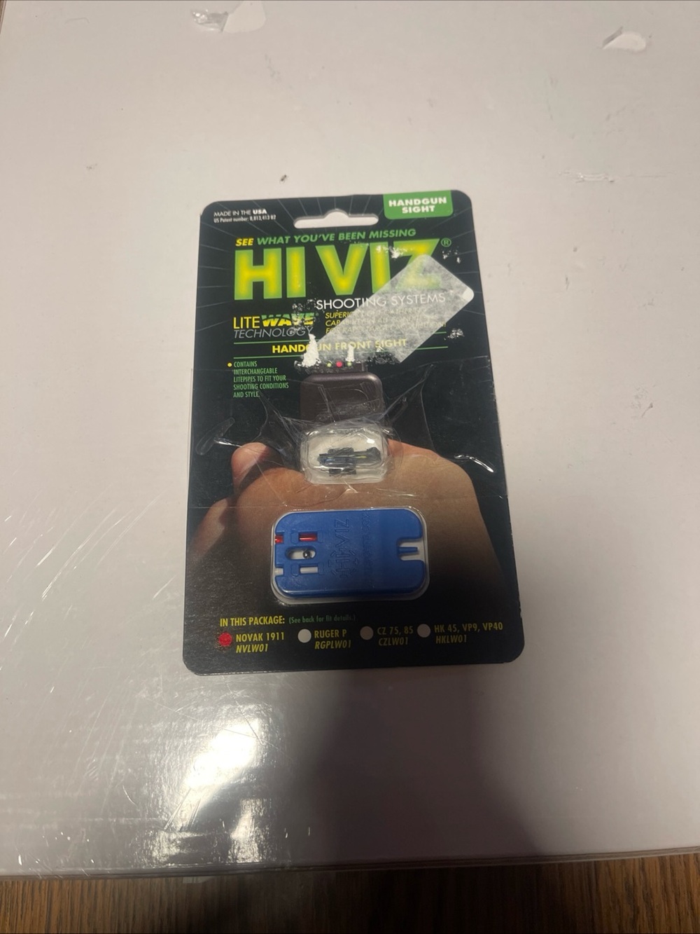 Open Package , Hi Viz Litewave Front Sight with Interchangeable LitePipes